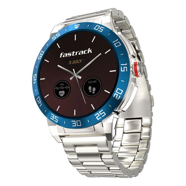 Fastrack Magnus Fx3 Premium Metal Smartwatch - Silver - Silver