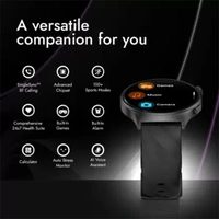 Fastrack Optimus Pro with 1.43" AMOLED Display Smartwatch - Deep Wine - Deep Wine
