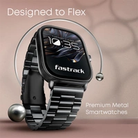 Fastrack Radiant Fx2 Luxury Metal Smartwatch - Black Metal - Black Metal