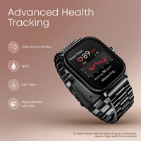 Fastrack Radiant Fx2 Luxury Metal Smartwatch - Black Metal - Black Metal