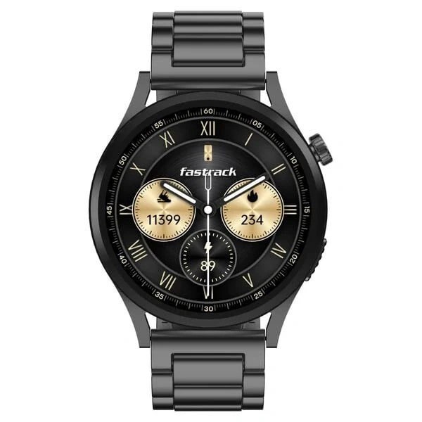 Fastrack Radiant FX4 Premium Metal Smartwatch - Black Steel - Black Steel