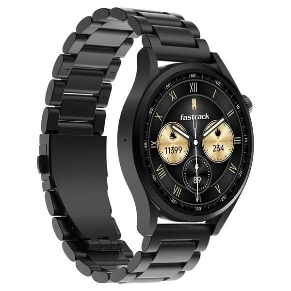Fastrack Radiant FX4 Premium Metal Smartwatch - Black Steel - Black Steel