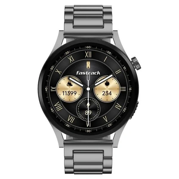 Fastrack Radiant FX4 Premium Metal Smartwatch - Grey Steel - Grey Steel