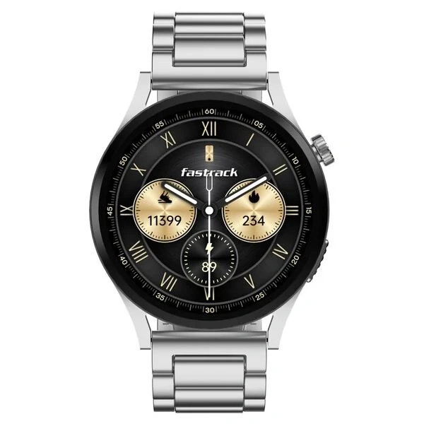 Fastrack Radiant FX4 Premium Metal Smartwatch - Silver Steel - Silver Steel
