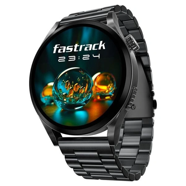 Fastrack Radiant FX4 Premium Metal Smartwatch with 3.8 cm EdgeX AMOLED Display - Grey - Grey