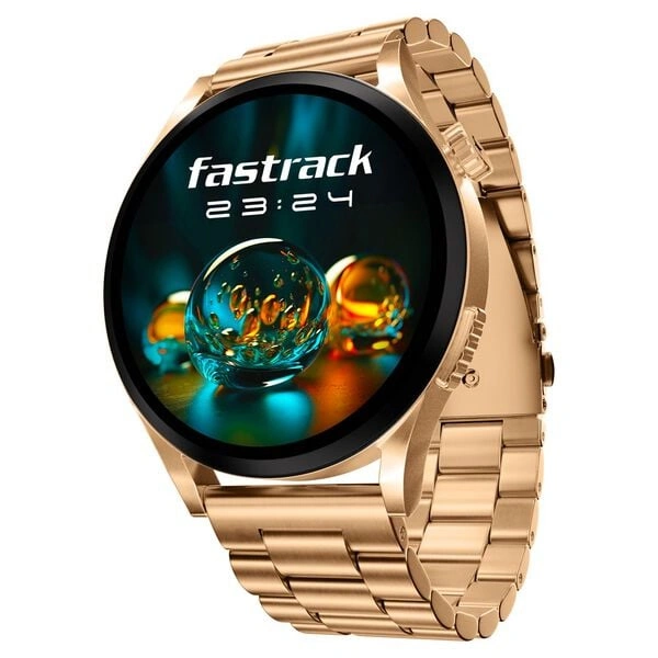 Fastrack Radiant FX4 Premium Metal Smartwatch with 3.8 cm EdgeX AMOLED Display - Rose Gold - Rose Gold