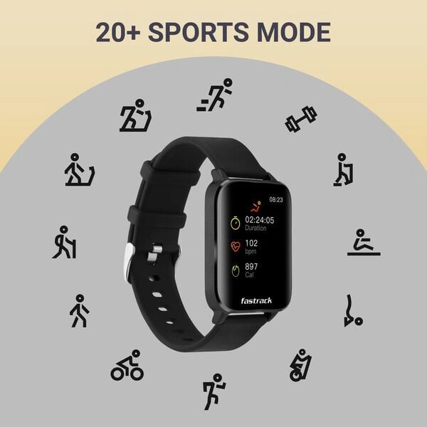Fastrack Reflex Curv Unisex Activity Tracker Smart Watch - Cobalt Blue - Cobalt Blue