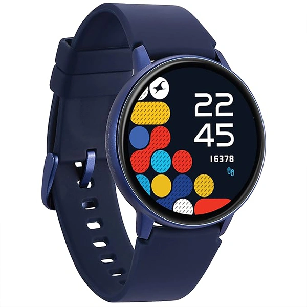 Fastrack Reflex Play+ 1.3 AMOLED Display Smartwatch - Blue - Blue