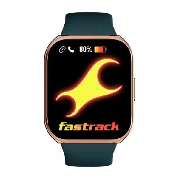 Fastrack Revoltt FS1 Max | Biggest 1.95'' UltraVU Curve Display Smartwatch - Green - Green