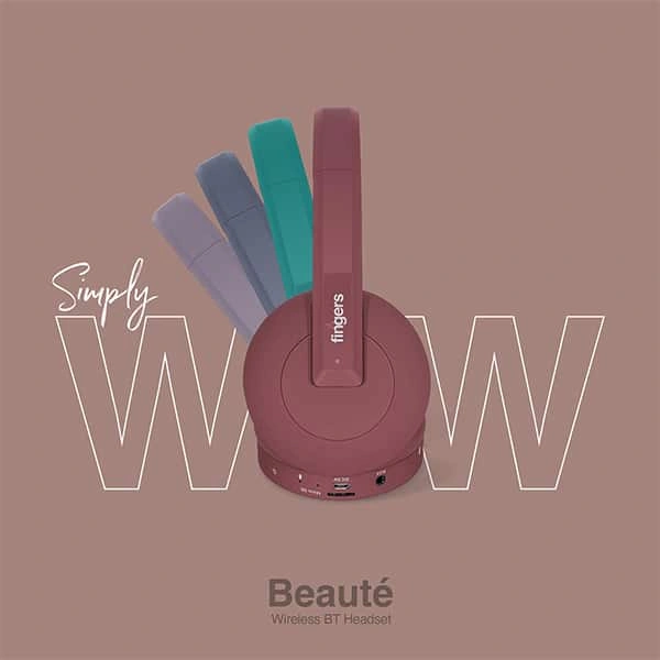 Fingers FINGERS Beauté Wireless Headphone - Gun Grey - Gun Grey