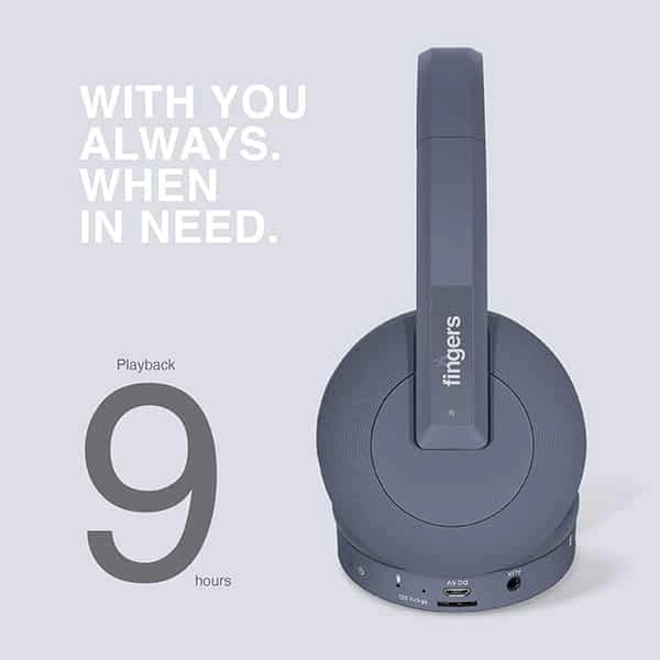 Fingers FINGERS Beauté Wireless Headphone - Gun Grey - Gun Grey