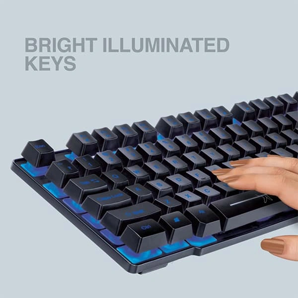 Fingers FINGERS Blazing BlueLit Wired Backlit Keyboard