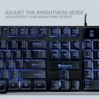 Fingers FINGERS Blazing BlueLit Wired Backlit Keyboard