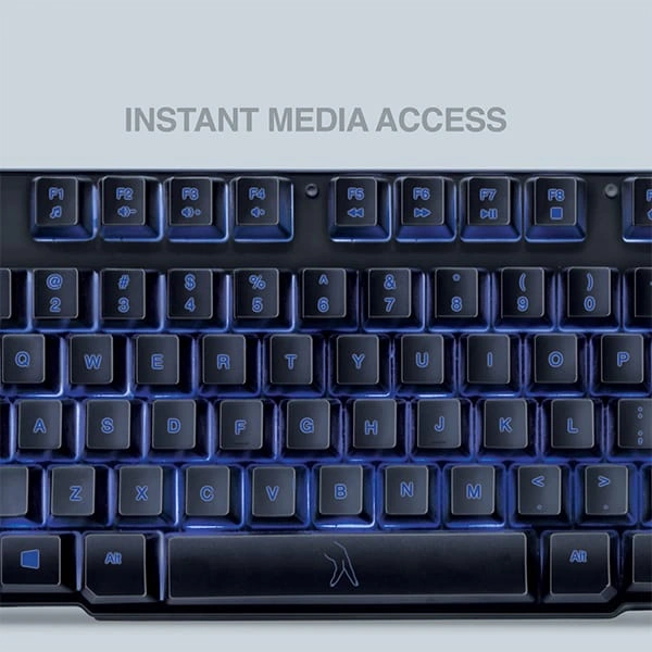 Fingers FINGERS Blazing BlueLit Wired Backlit Keyboard