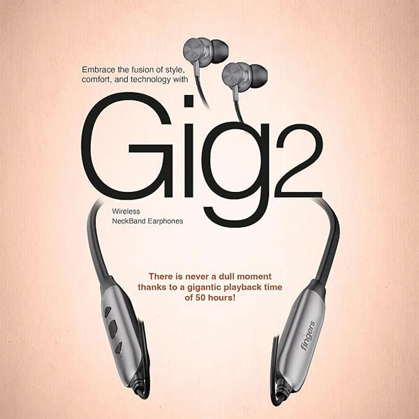Fingers FINGERS Gig2 Wireless In-Ear Bluetooth Neckband Earphones