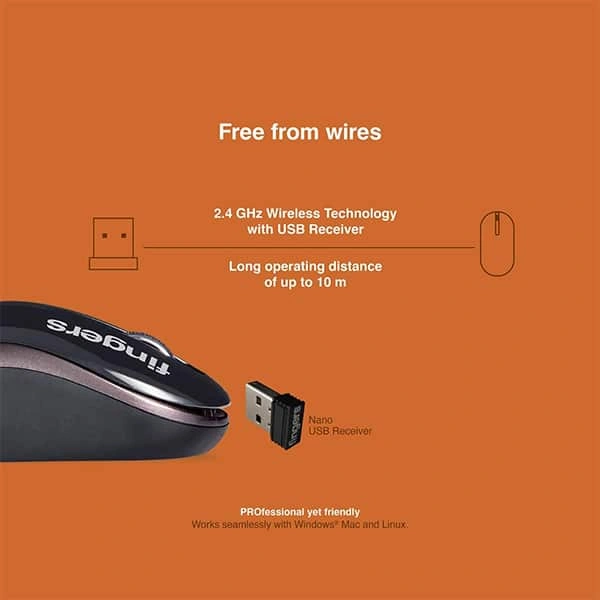 Fingers GlidePro Wireless Mouse