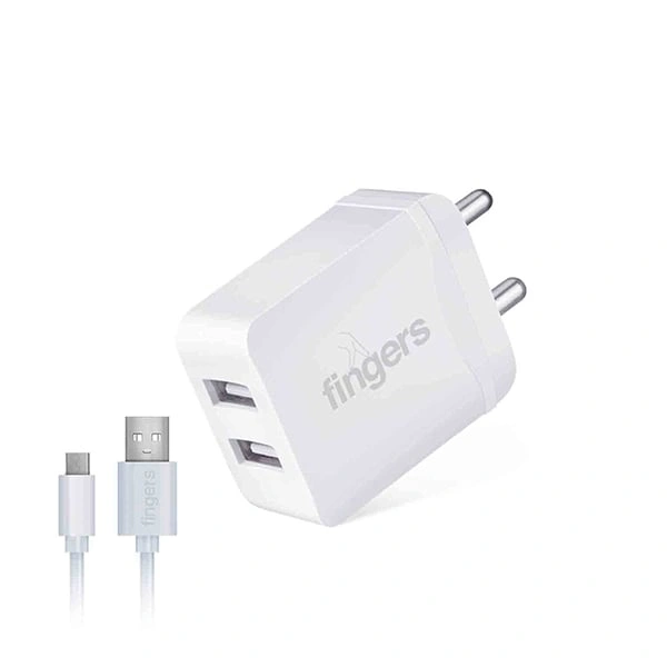 Fingers PA-Dual USB + Cable (Micro) Power Adapter