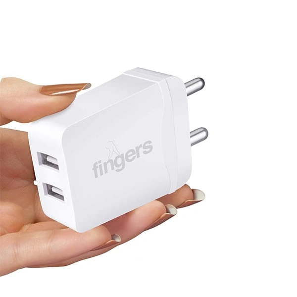 Fingers FINGERS PA-Dual USB Ports Power Mobile Adapter for Cellular Phones