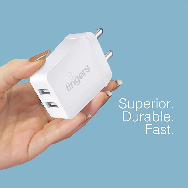 Fingers FINGERS PA-Dual USB Ports Power Mobile Adapter for Cellular Phones