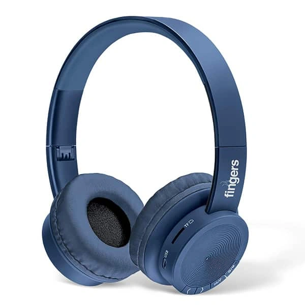 Fingers FINGERS Rock-N-Roll H2 Bluetooth Headphone - Oxford Blue - Oxford Blue