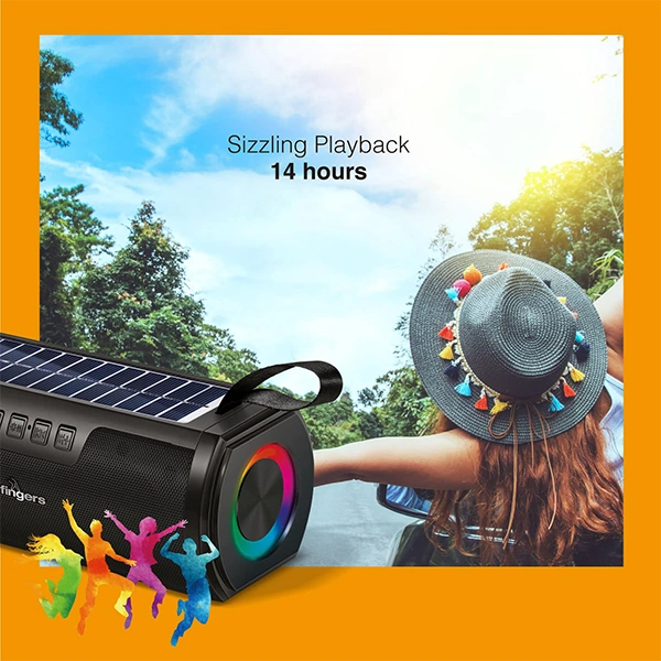 Fingers FINGERS SolarHunk2 8 W Bluetooth Party Speaker