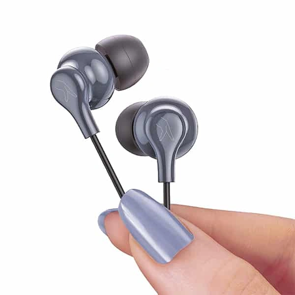 Fingers FINGERS SoundBoss Wired in Ear Earphone with Mic - Dark Silver - Dark Silver