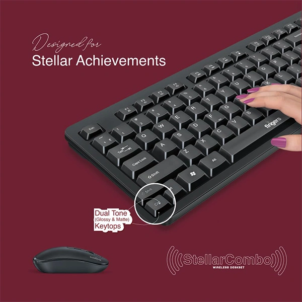Fingers FINGERS StellarCombo Wireless Keyboard and Mouse Set