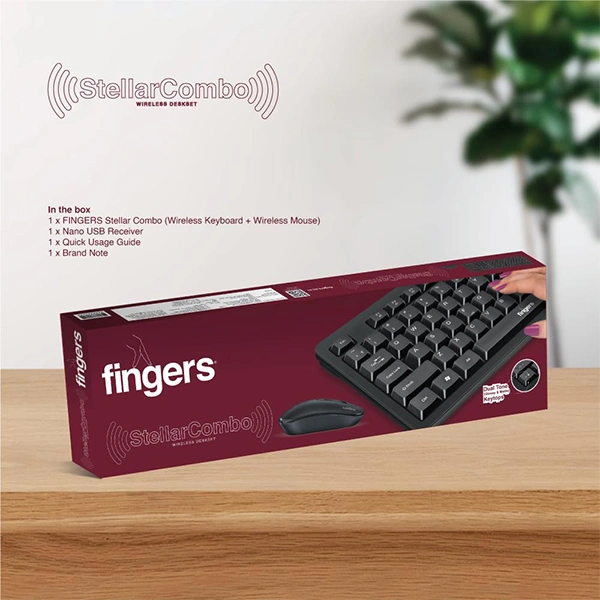 Fingers FINGERS StellarCombo Wireless Keyboard and Mouse Set