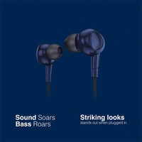 Fingers FINGERS UpTune Wired Earphones - Royale Blue - Royale Blue