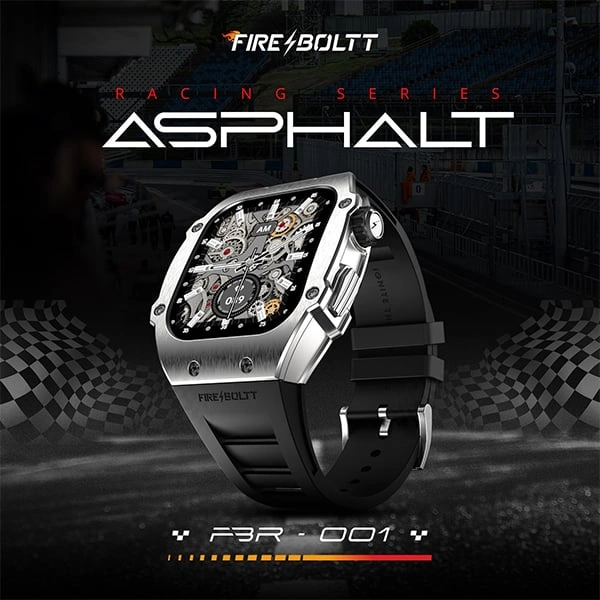 Fire-Boltt Fire Boltt Asphalt Bluetooth Calling 1.39 Inch Smart Watch - Metallic Red - Metallic Red