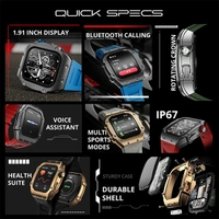 Fire-Boltt Fire Boltt Asphalt Bluetooth Calling 1.39 Inch Smart Watch - Metallic Red - Metallic Red