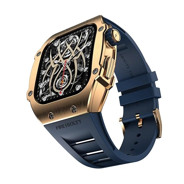 Fire-Boltt Fire Boltt Asphalt Bluetooth Calling 1.39 Inch Smart Watch - Gold Blue - Gold Blue