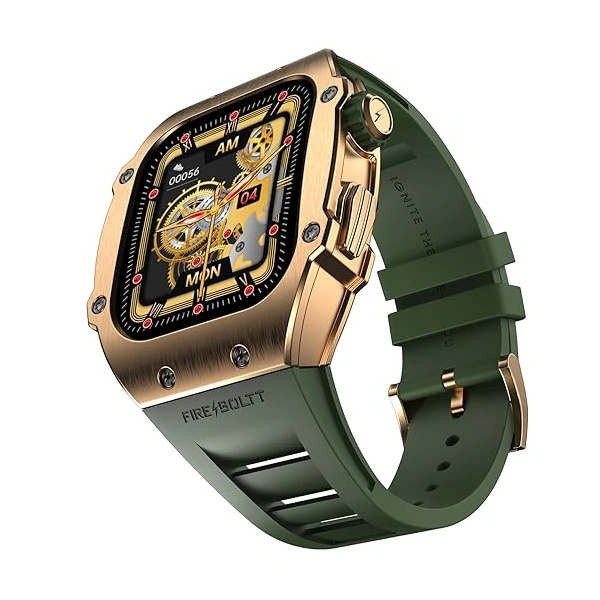 Fire-Boltt Fire Boltt Asphalt Bluetooth Calling 1.39 Inch Smart Watch - Gold Green - Gold Green