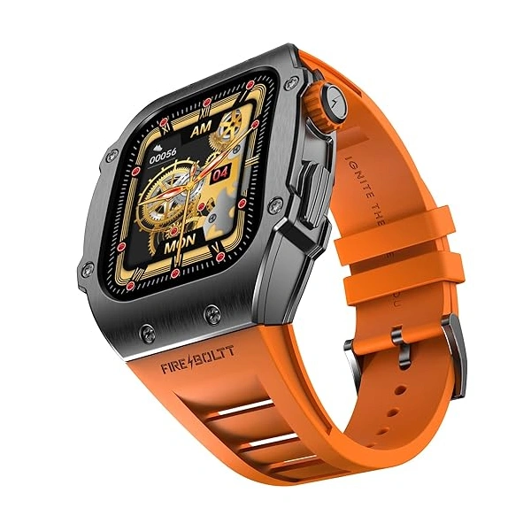 Fire-Boltt Fire Boltt Asphalt Bluetooth Calling 1.39 Inch Smart Watch - Gun Metal Orange - Gun Metal Orange