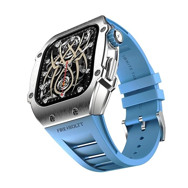 Fire-Boltt Fire Boltt Asphalt Bluetooth Calling 1.39 Inch Smart Watch - Silver Blue - Silver Blue