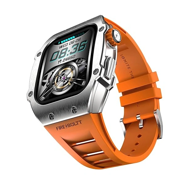 Fire-Boltt Fire Boltt Asphalt Bluetooth Calling 1.39 Inch Smart Watch - Silver Orange - Silver Orange