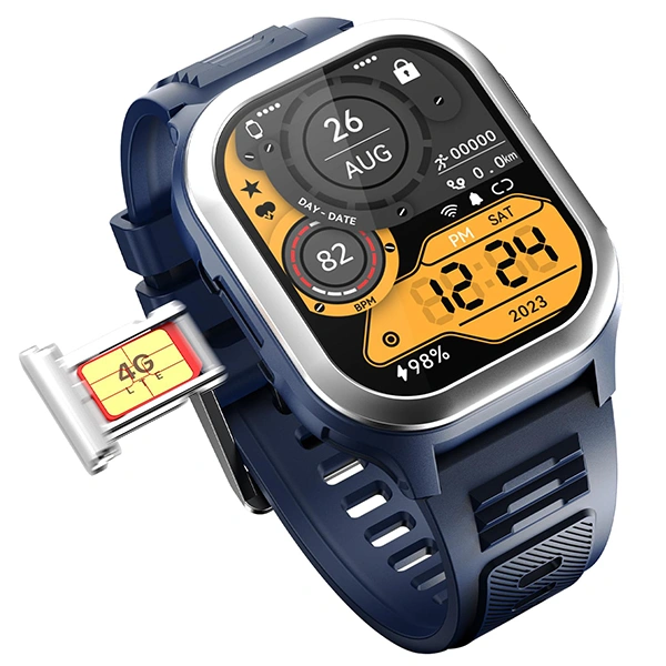 Fire-Boltt Fire-Bolt 4G Pro GPS+4G SIM Smartwatch - Blue - Blue