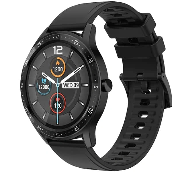Fire-Boltt 360 SpO2 Full Touch Large Display Round Smart Watch - Black - Black