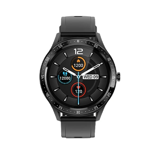Fire-Boltt 360 SpO2 Full Touch Large Display Round Smart Watch - Black - Black