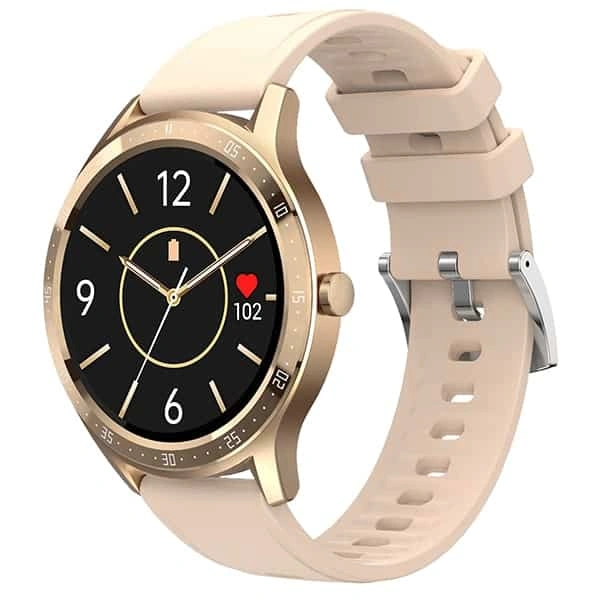 Fire-Boltt 360 SpO2 Full Touch Large Display Round Smart Watch - Gold - Gold