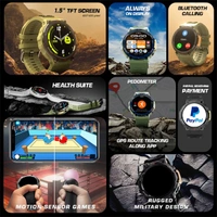 Fire-Boltt Artillery 1.5” HD Display Smart Watch - Green - Green