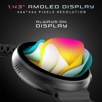 Fire-Boltt Asteroid 1.43” Super AMOLED Display Smart Watch - Black - Black