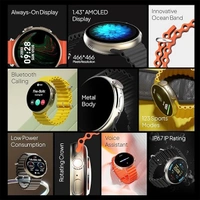 Fire-Boltt Asteroid 1.43” Super AMOLED Display Smart Watch - Black - Black
