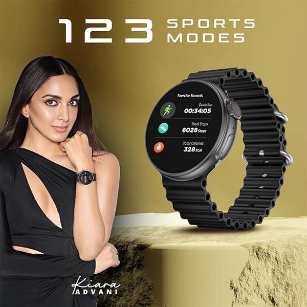 Fire-Boltt Asteroid 1.43” Super AMOLED Display Smart Watch - Black - Black