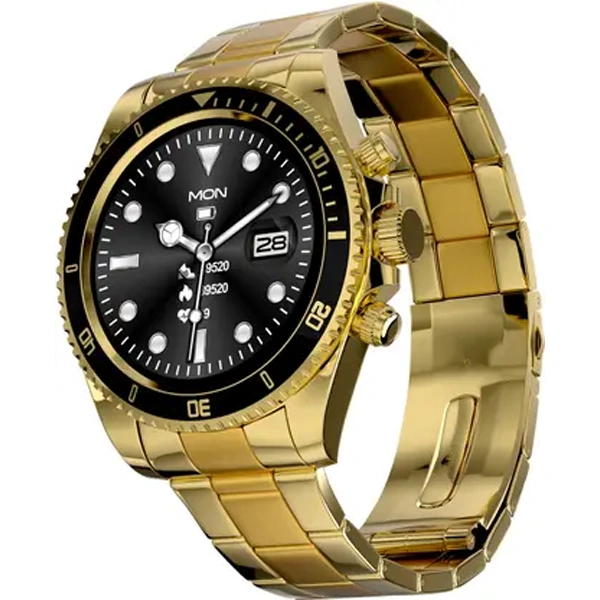 Fire-Boltt Astra Luxury Stainless Steel Smart Watch - Gold Black - Gold Black