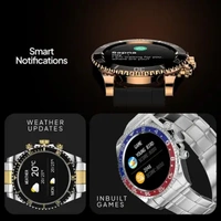 Fire-Boltt Astra Luxury Stainless Steel Smart Watch - Gold Black - Gold Black