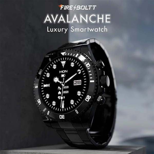 Fire-Boltt Avalanche Luxury Stainless Steel Smart Watch - Gold Black - Gold Black
