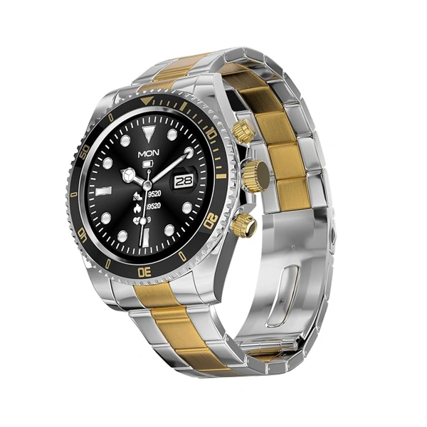 Fire-Boltt Avalanche Luxury Stainless Steel Smart Watch - Black Gold - Black Gold