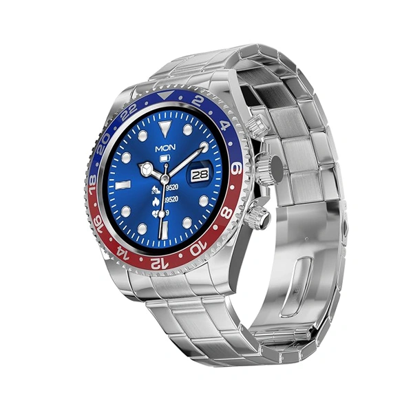 Fire-Boltt Avalanche Luxury Stainless Steel Smart Watch - Blue Red - Blue Red
