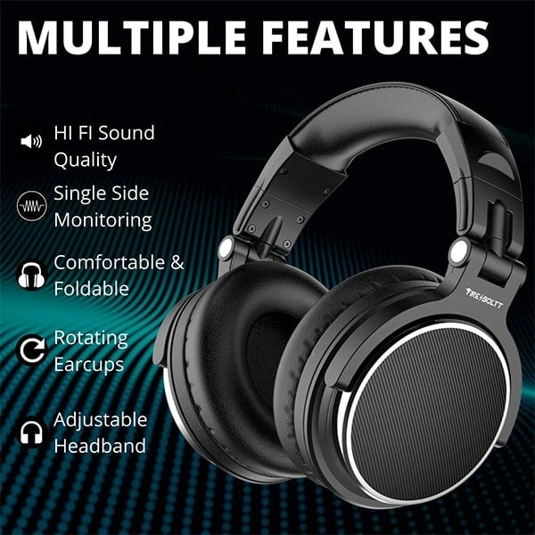 Fire-Boltt Blast 1600 Wired Over Headphone with Mic
